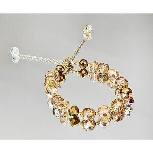 Gold Swarovski Beaded Bracelet